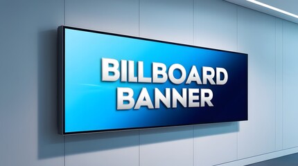 Blank Billboard Banner Mockup for advertising