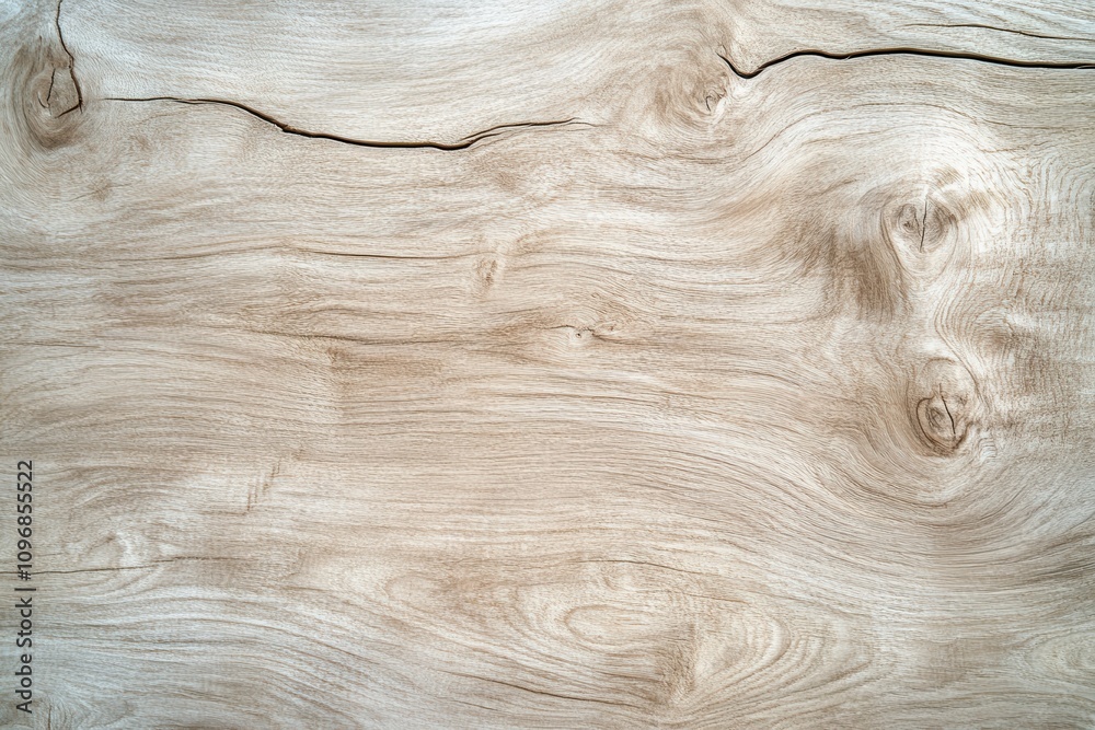 Poster a close-up view of light-colored wood featuring unique grain patterns and textures, highlighting its