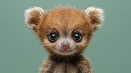 Obraz premium Adorable Red Panda Cub Portrait: A Captivating Close-Up