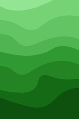 Vector abstract background with green waves and wavy lines