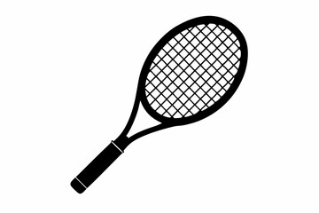 Tennis racket vector icon, Tennis racket silhouette vector, Tennis icon