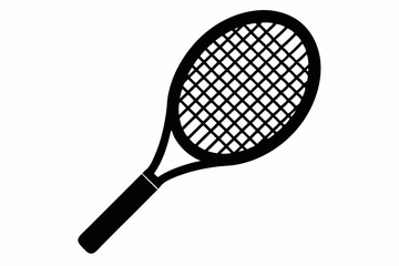 Tennis racket vector icon, Tennis racket silhouette vector, Tennis icon