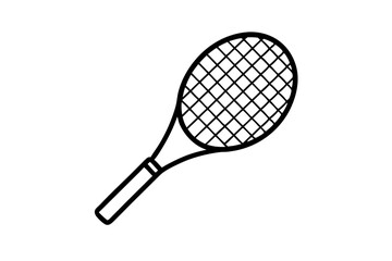 Tennis racket vector icon, Tennis racket silhouette vector, Tennis icon