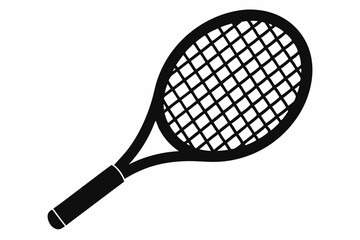 Tennis racket vector icon, Tennis racket silhouette vector, Tennis icon