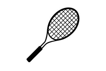 Tennis racket vector icon, Tennis racket silhouette vector, Tennis icon