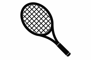 Tennis racket vector icon, Tennis racket silhouette vector, Tennis icon