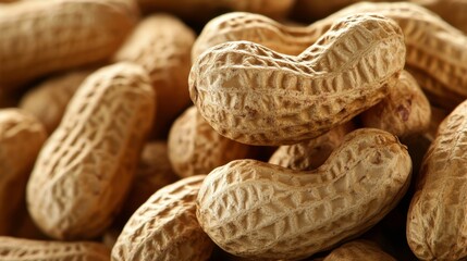 Close-Up of Crunchy Peanut Butter Texture on Clean Background