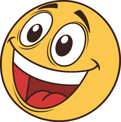 happy emoji, Rendering happy emoji isolated on white background