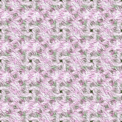 Intricate seamless pattern with delicate pink and green accents on a soft white background for elegant and subtle designs