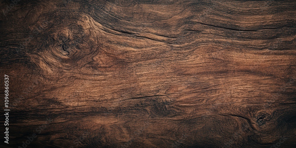 Poster a textured wooden surface featuring deep grains and rich brown tones, creating a rustic and natural 