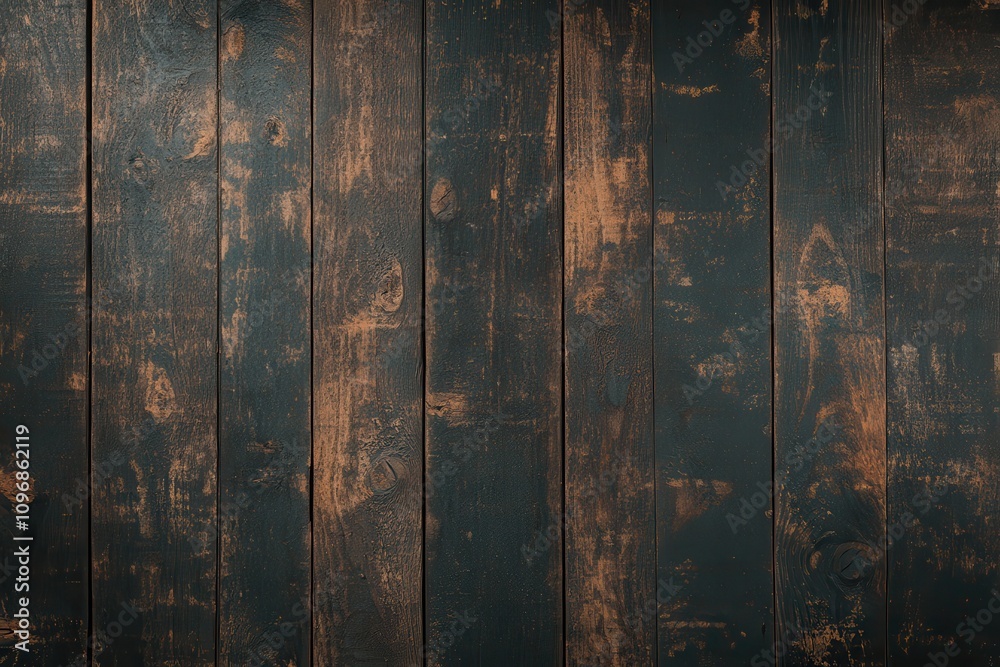 Poster a rustic wooden surface with dark tones and a weathered texture, featuring visible grain and scratch