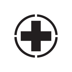 Obraz premium medical logo, Health plus logo design illustration. Silhouette of symbol