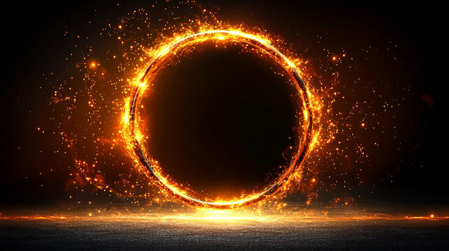 Bright swirl of neon orange lines forming a dynamic spiral effect glowing against a dark background evoking energy movement and futuristic themes symbolizing creativity technology and digital communic