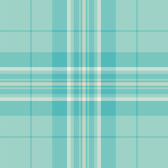 Graph plaid background fabric, scenery tartan texture pattern. Skill textile check seamless vector in light and pale teal colors.