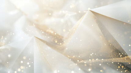 Abstract light background with soft angles and sparkling particles, perfect for elegant designs and creative projects.