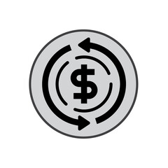 dollar icon on button