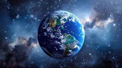 Obraz premium The_glowing_Earth_background_universe