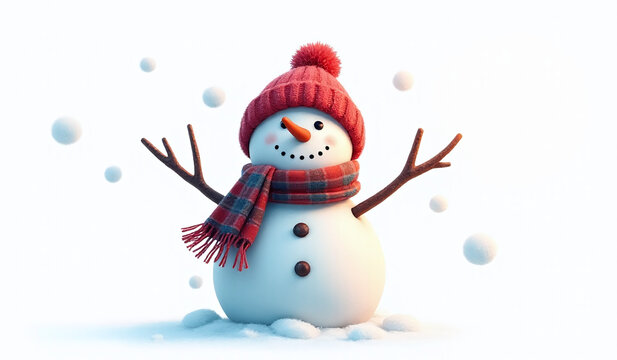 colorful snowman winter clothes made clear png file white background cold weather graphics images