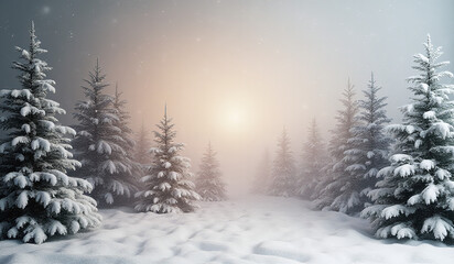 Naklejka premium use winter backdrop free space decorating room area