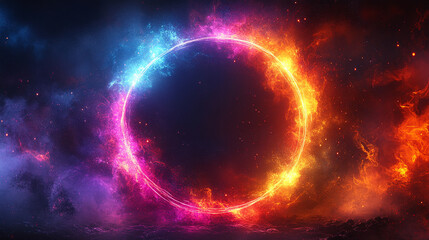 Obraz premium vibrant swirl of white neon light creating a dynamic and flowing line effect set against a dark background representing energy movement and modern technology conveying a sense of futuristic innovation