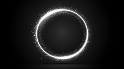 vibrant swirl of white neon light creating a dynamic and flowing line effect set against a dark background representing energy movement and modern technology conveying a sense of futuristic innovation