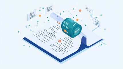 Artificial Intelligence in Document Analysis, the role of artificial intelligence in document analysis with an image portraying machine learning algorithms extracting data from unstructured documents