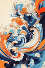Abstract background with folds and unique motifs, perfect for posters