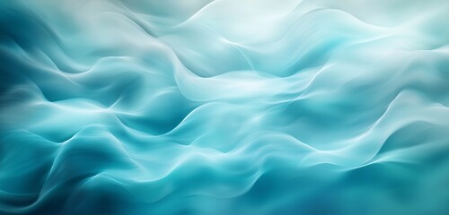 Fototapeta premium Cool blue and white wavy abstract background suggests gentle water flow or atmospheric texture.