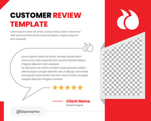 Minimalist professional quotation, speech and customer review presentation social media post template