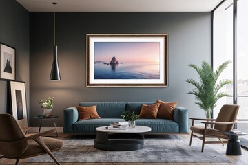 Stylish Picture Frame Display in Contemporary Home Decor