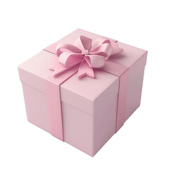 Fototapeta premium Pink Gift Box with Ribbon
