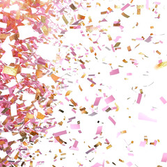 Pink and Gold Confetti Celebration