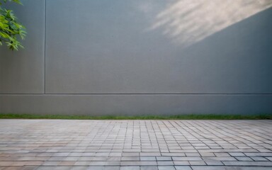 A minimalist wall with interesting light and shadow patterns creating a serene and modern ambiance. Perfect for architectural and design themes.