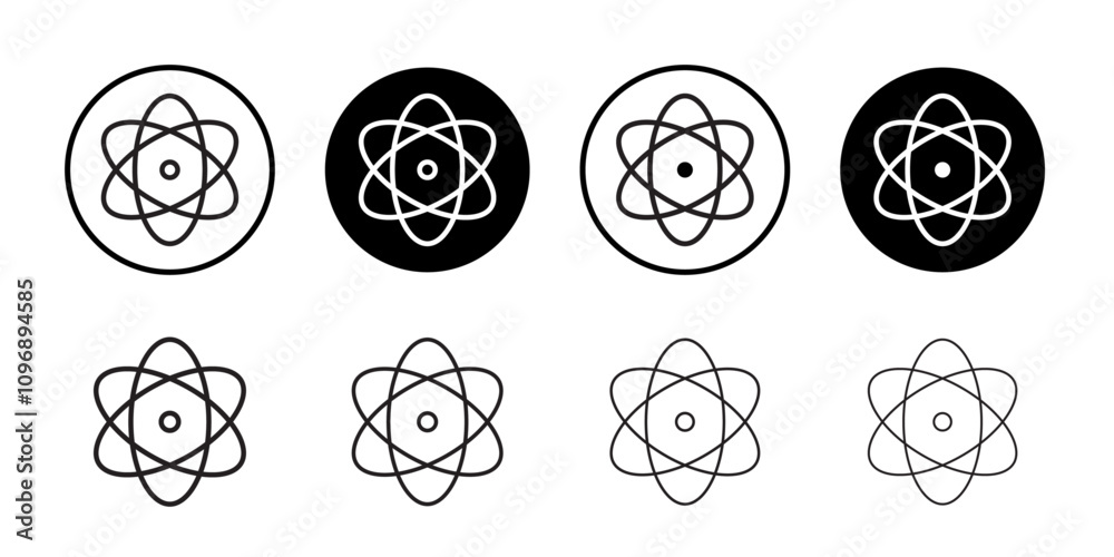 Aufkleber Atom Icon vector set collection for web