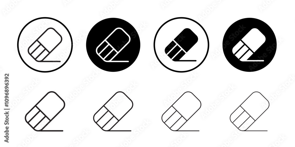 Poster eraser icon outline vector for web ui