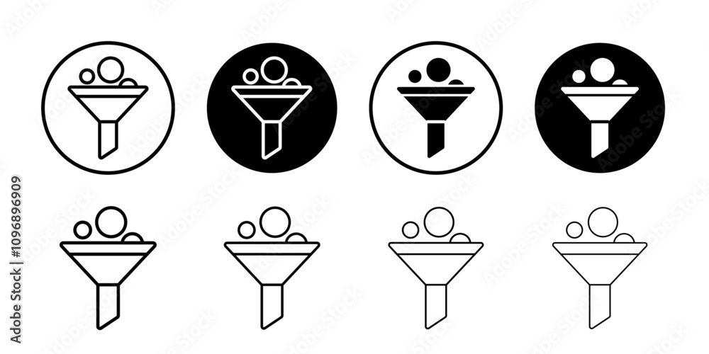 Poster Funnel icon vector set collection for web