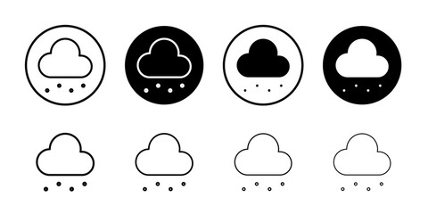 Hail icon Thin line illustration set