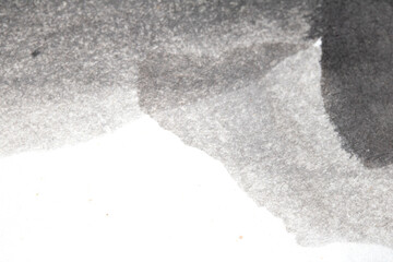 Monochrome Black and White Ink Wash Gentle Gradiant Background with Lines and Grays on Paper Grain