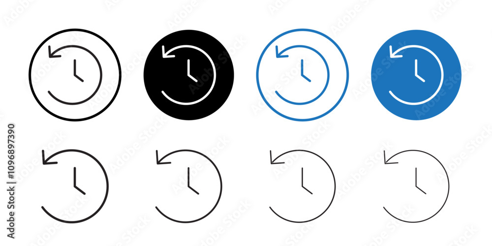 Poster history icon vector set collection for web