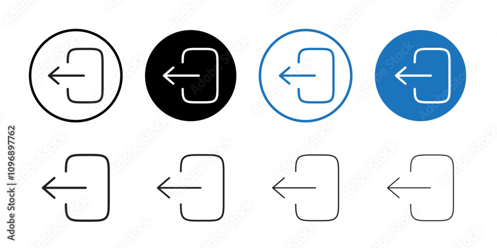 Poster logout icon. exit vector