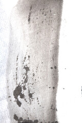 Monochrome Black and White Ink Wash Gentle Gradiant Background with Lines and Grays on Paper Grain