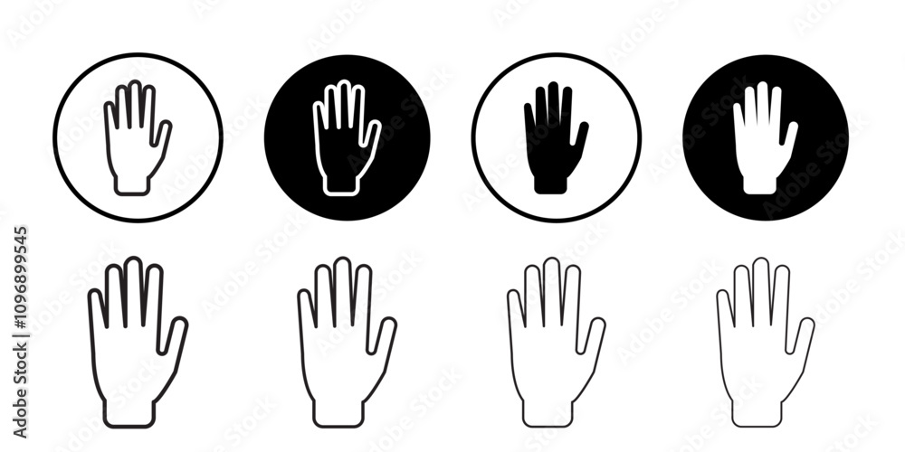 Poster Stop icon vector for web and mobile app. stop road sign. hand stop sign and symbol. Do not enter stop red sign with hand