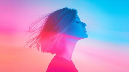 Girl with pretty face, aesthetic photography