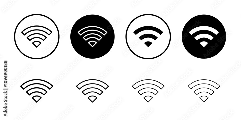 Aufkleber wifi icon set vector. signal sign and symbol. wireless icon