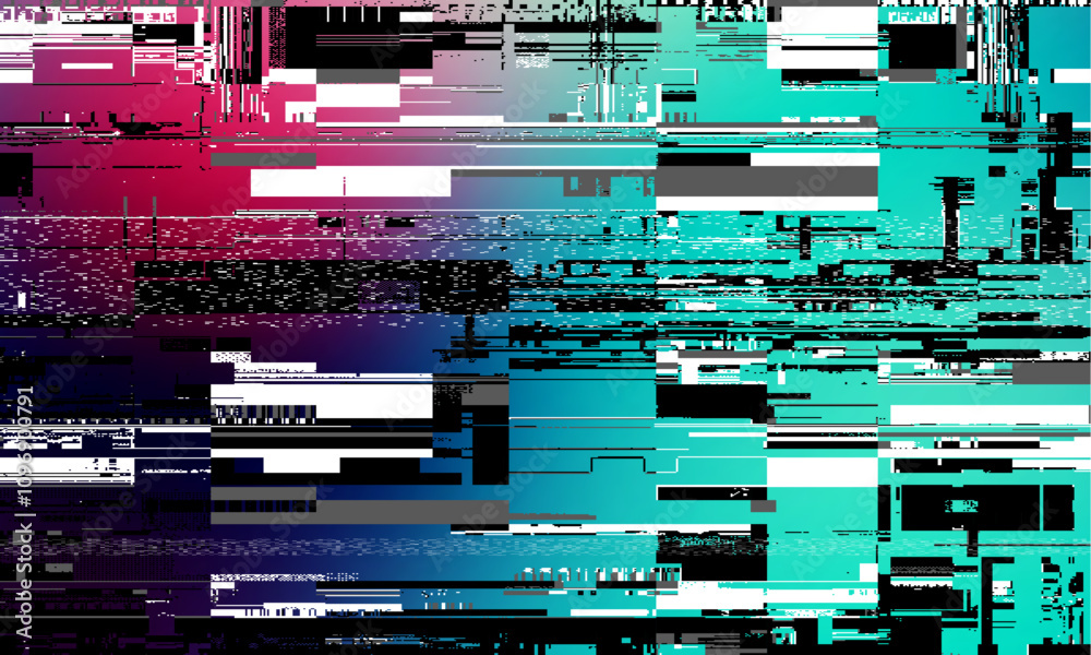 Poster Abstract trendy colorful gradient noisy grain background texture