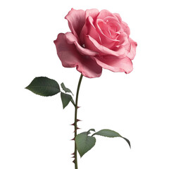 Obraz premium Pink Rose with Thorns