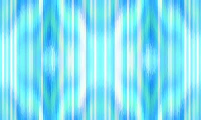 Washed teal blurry wavy ikat seamless vector pattern. Aquarelle effect boho fashion fabric for coastal nautical stripe wallpaper background. Stripes