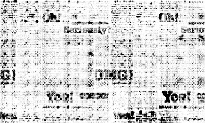 Newspaper with old grunge vintage unreadable halftone text paper texture vector background