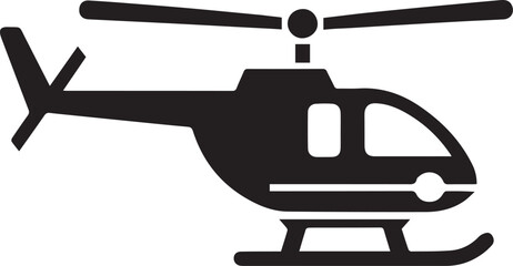 helicopter silhouette vector graphic, copter icon vector illustration. EPS File