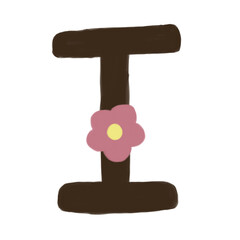 alphabet letter flower font illustration 